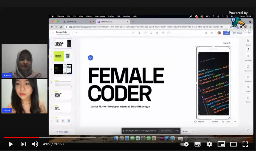 Webinar How to Become a Female Coder in 2021 di BuildWith Angga