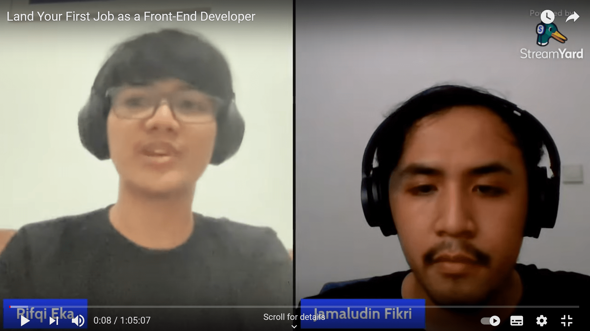 Webinar Land Your First Job as a Front-End Developer di BuildWithAngga