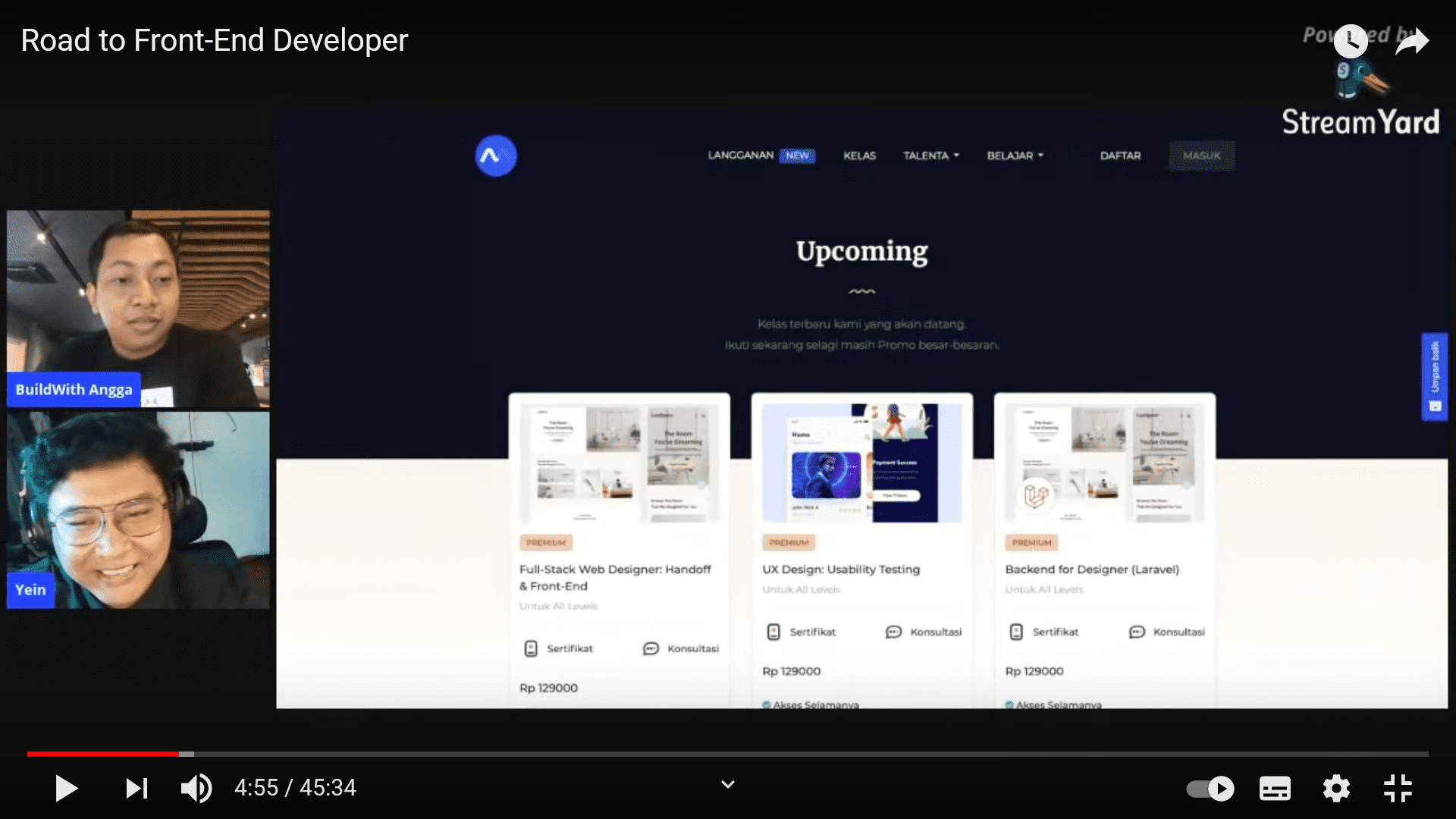 Webinar Road to Front-End Developer di BuildWith Angga