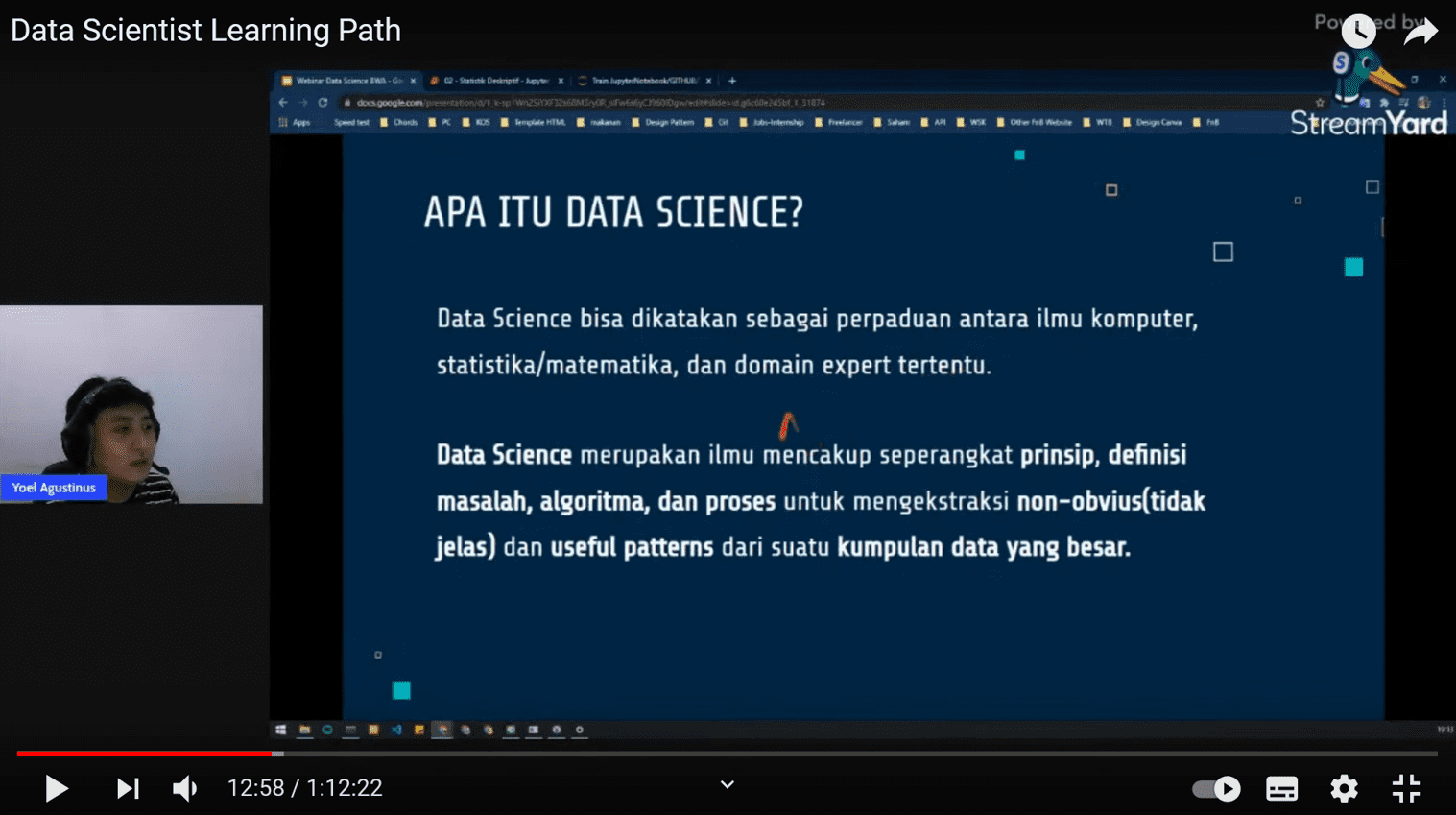 Webinar Data Scientist Learning Path di BuildWithAngga