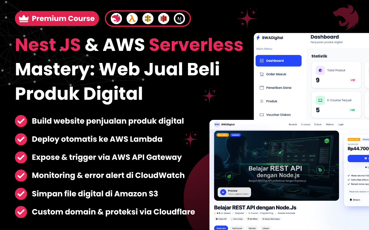 Kelas NestJS & AWS Serverless Mastery: Web Jual Beli Produk Digital di BuildWithAngga