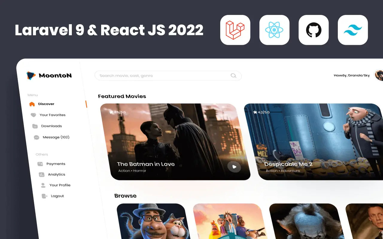 Full-Stack Laravel React JS: Build Streaming Website Like Netflix