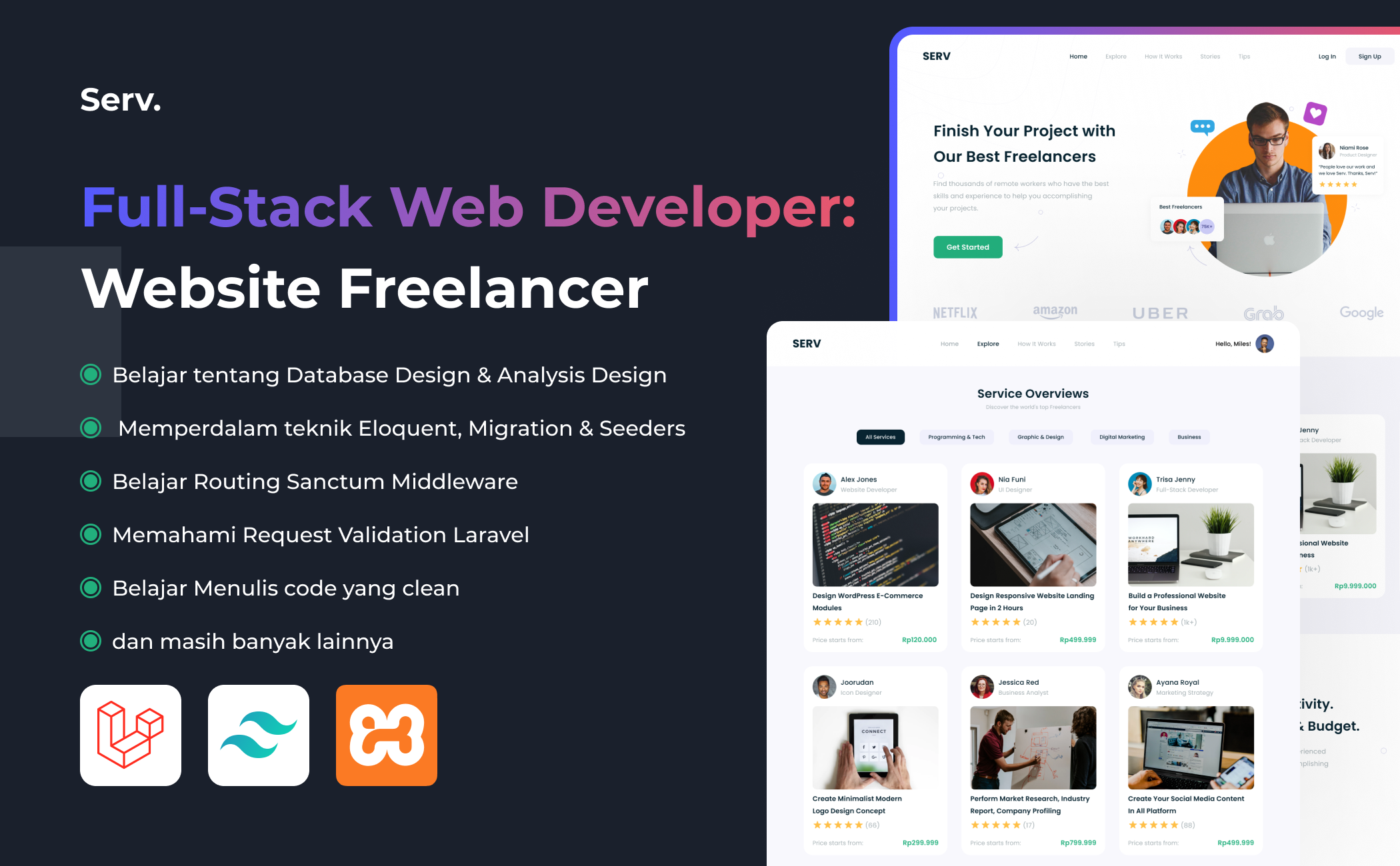 Full-Stack Web Developer: Bangun Website Freelancer
