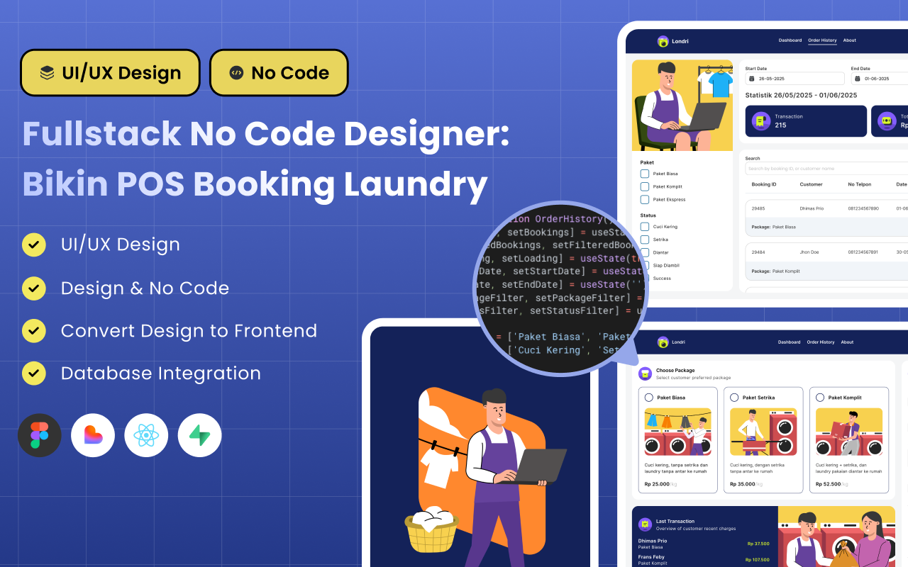 Kelas Full-Stack Web Designer Developer with Lovable AI: PoS Laundry di BuildWithAngga