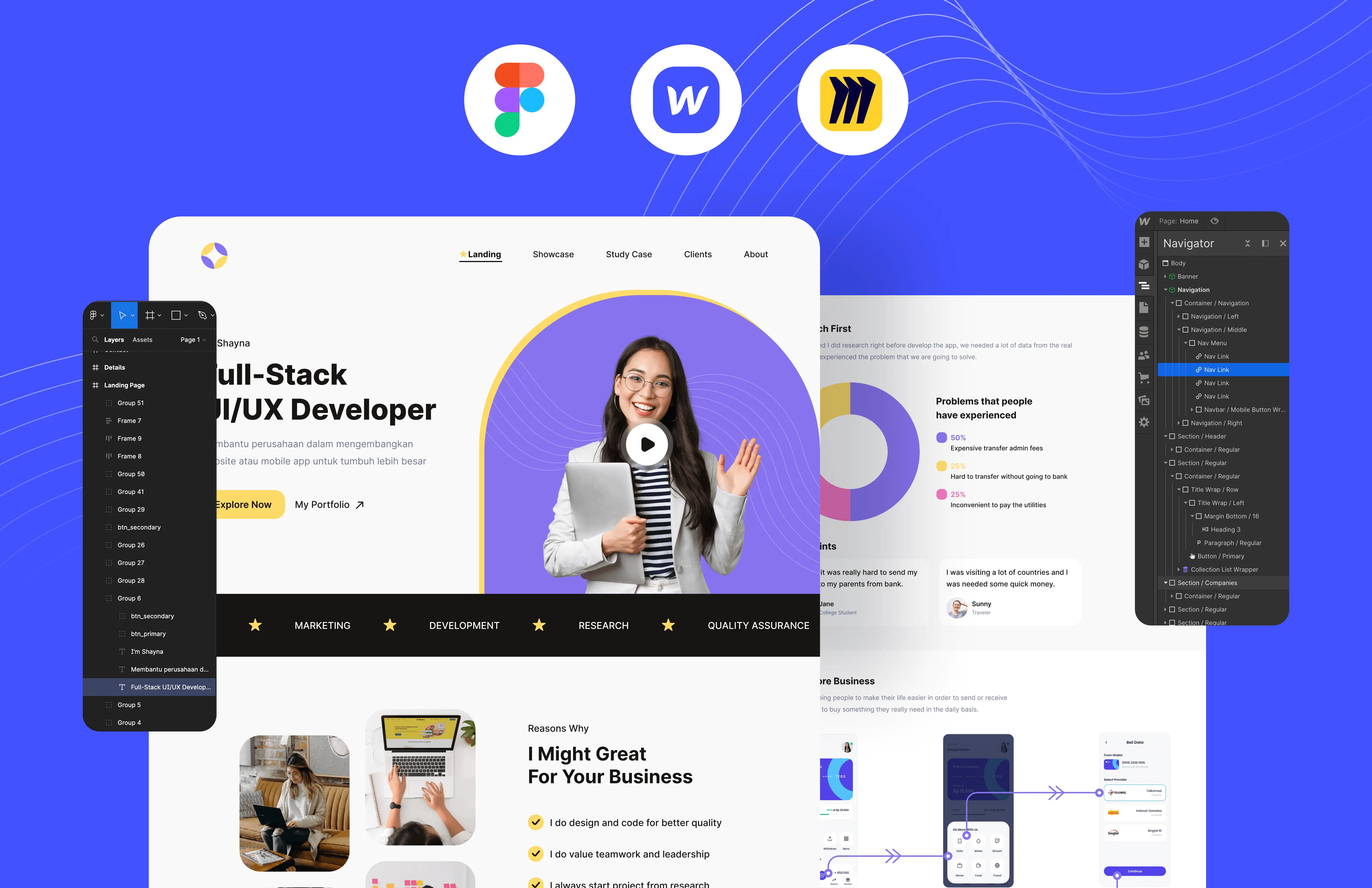 UI/UX Design & Webflow Developer: Bikin Website Portfolio